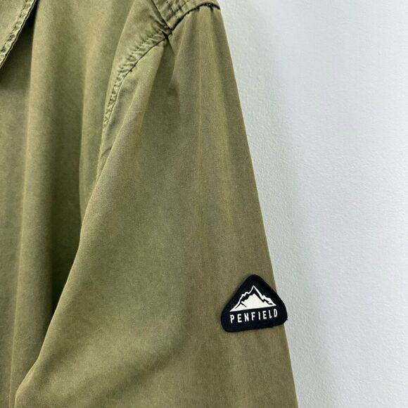 Penfield Men’s Blackstone Olive Green Cotton Twill Snap Closure Shirt Jacket - Picture 8 of 14